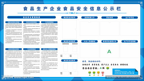標準最新食品生產安全信息公示欄設計圖與信息系統集成服務詳解